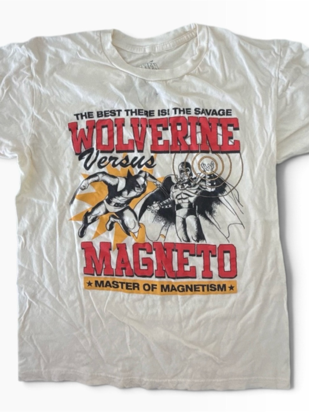 Wolverine vs Magneto Graphic Tee - White